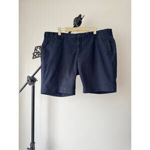 Ralph Lauren Purple Label Tailored Cotton Shorts Navy